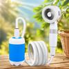 Camping Shower Pump Rechargeable Electric Shower Pump Portable Outdoor Shower Head Sprayer for Camping Car Washing Gardening