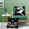 Handsome Black Nordic Cat Pillow Case Printed Brushed Fleece Pillow Baby Skin-Touch Eco-Friendly Dye-Sublimat