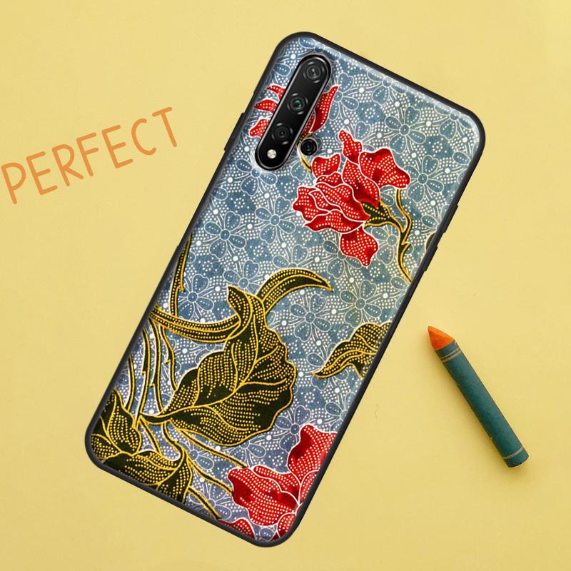 Batik Pattern For Huawei Nova Y91 Y70 Y72 Y73 Y60 Y90 Y61 8i 7i 11i 12i 12s 9 10 SE P20 P30 P40 Lite Case