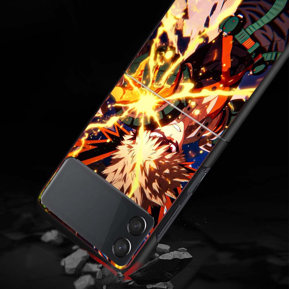 Bakugou Katsuki MHA My Hero Phone Case For Samsung Galaxy Z Flip 7 6 5 4 3 5G Shockproof Cover Z Flip7 Flip6 ZFlip5 Flip3 Flip4