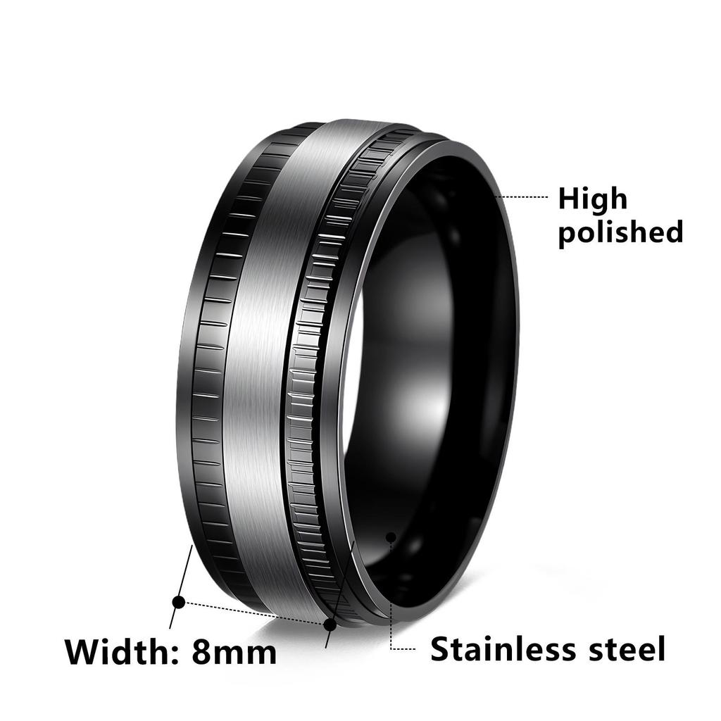 Anello a Ingranaggio in Acciaio di Titanio Moda Uomo - Regalo Trendy