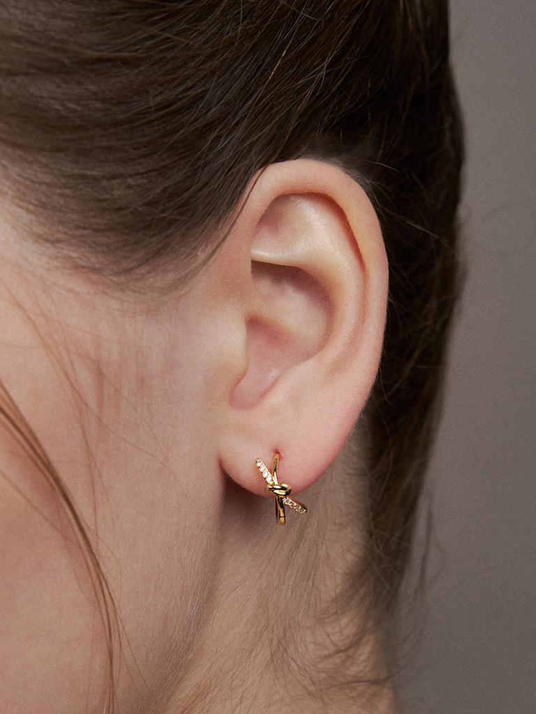 Hei Ribbon Knot One-Touch Earring