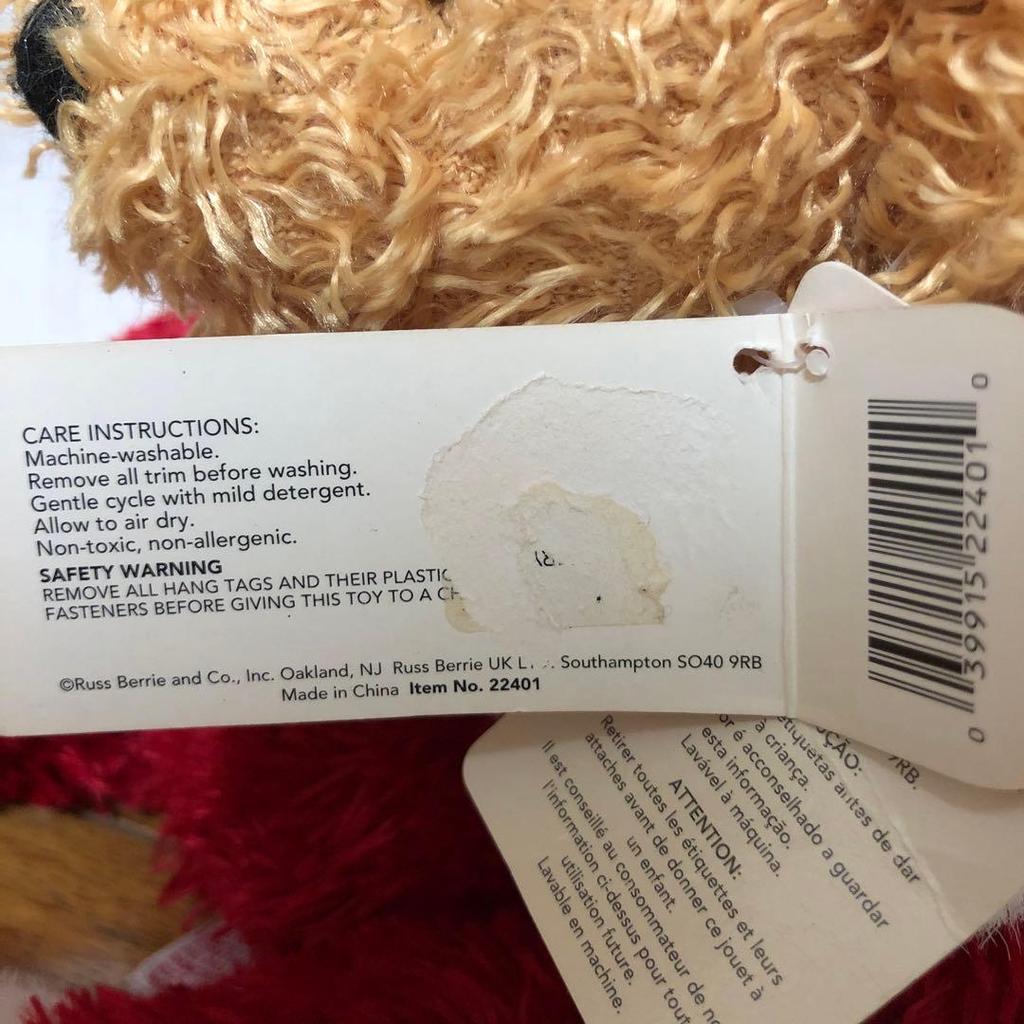 [USED] RUSS Santa Claus Teddy Bear Plush Toy