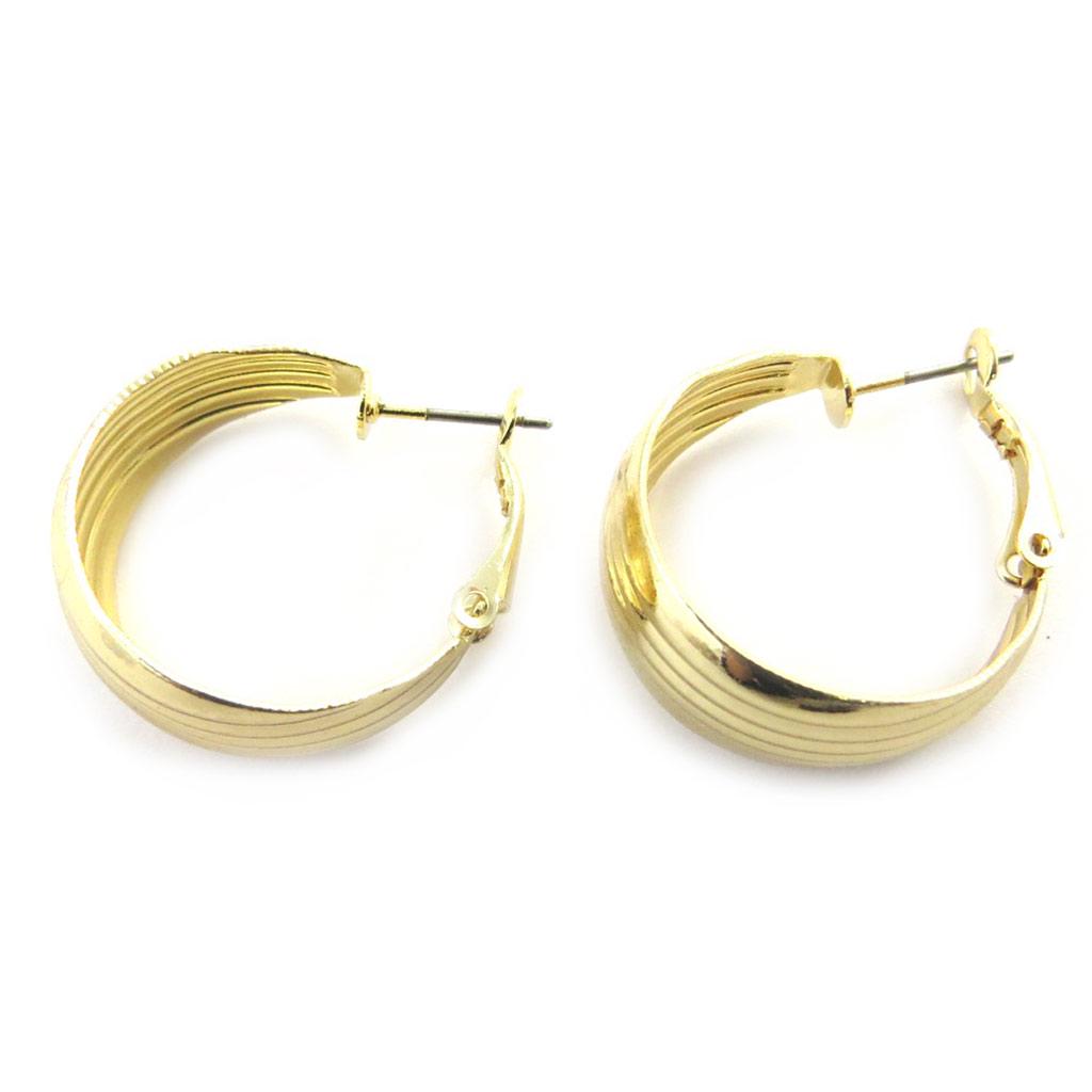 Les Trésors De Lily [M8192] - Créoles 'Chorégraphie' doré Ø 23 mm 9 mm