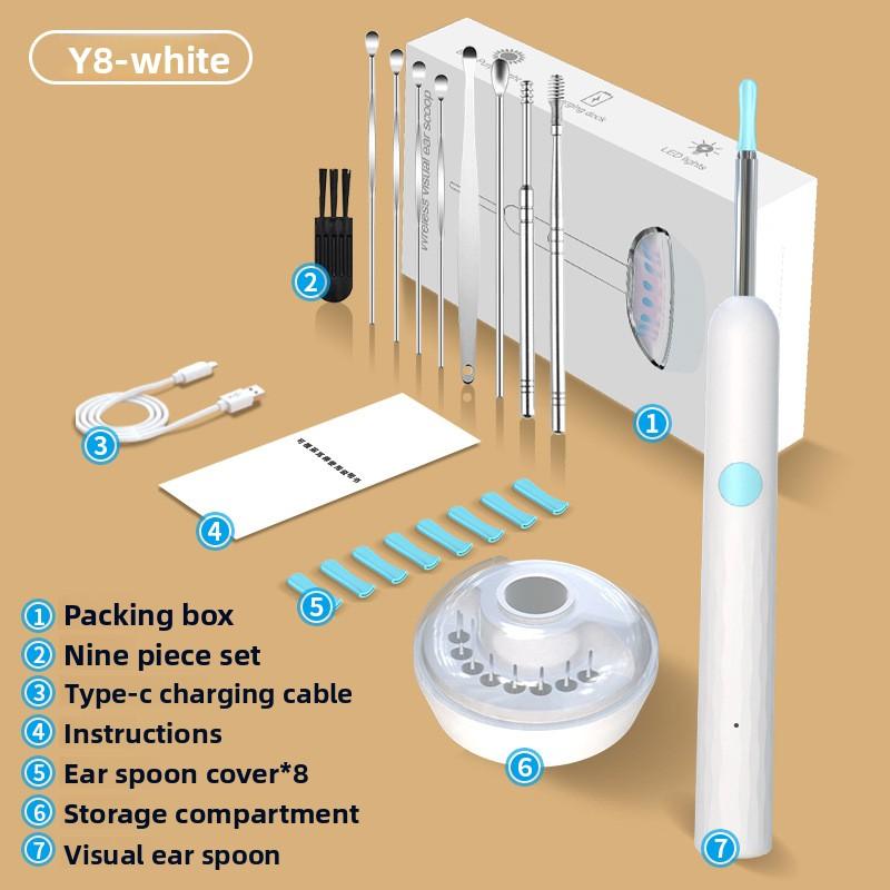 Smart Visual Ear Cleaner Set With Camera 1080P Ear Sticks Ear Wax Removal Tool Wifi Connection Hd Led Lights Earpick Endoscope