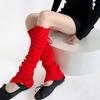 Ribbed Knit Thigh High Footless Long Socks with Button Detail Split Designs Over Knee Leg Warmers for Dance Enthusiasts