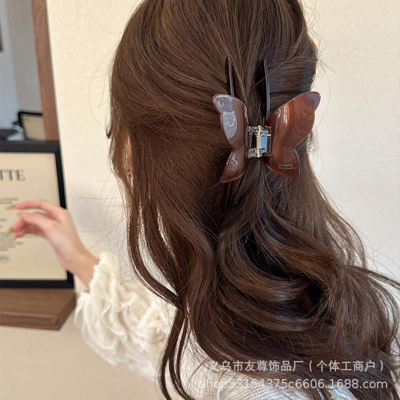 Sanfter Azetat-Haarspangen-Klip für Damen Hochwertiger Look Haiklammer für elegantes Haar-AccessoireSanft und Anmutig