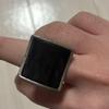 Used Onyx Vintage Silver Ring