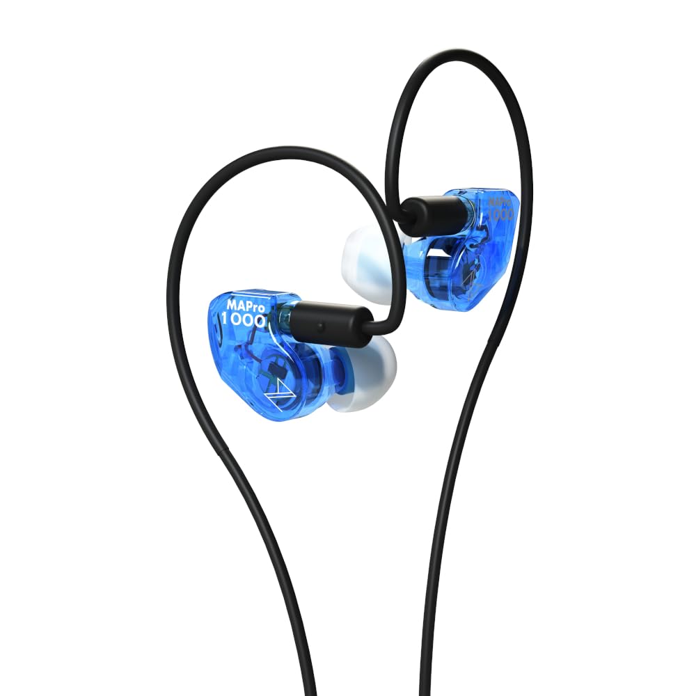 

Maestraudio MAPro1000 Shower Blue [Earphones with 10mm graphene dynamic driver & 5.8mm ceramic tweeter] Monitor earphone shape MMCX cable approx.