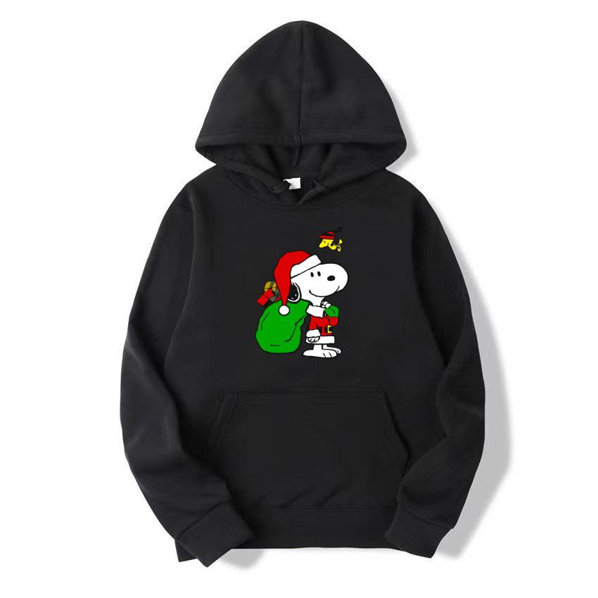 

Snoopy Anime Creative Print Hoodie for Adults & Kids 110cm чорний