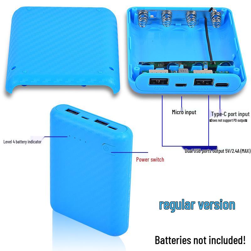 4-Section 18650 Battery Box Power Bank Shell Kit