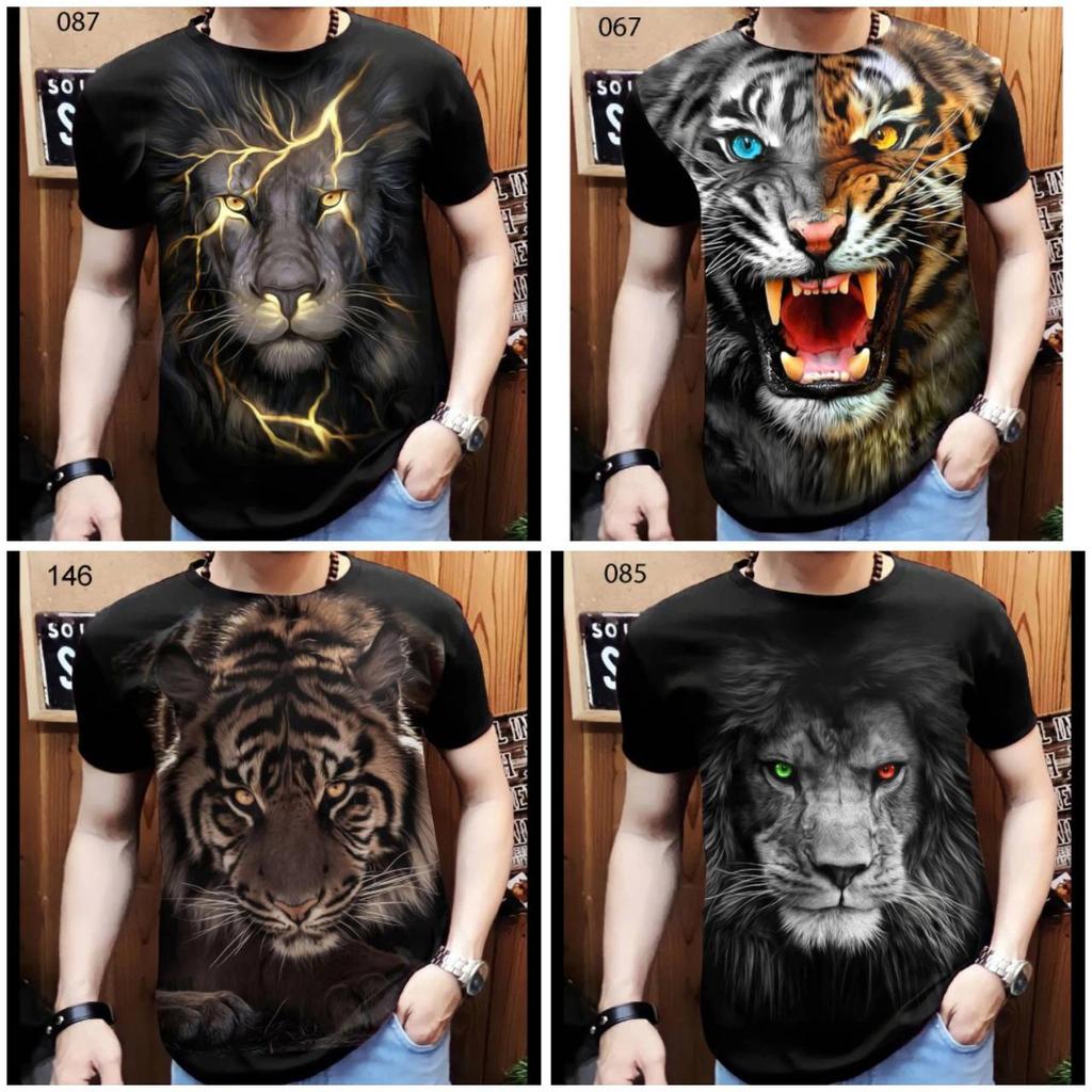 Lin Tiger Muay Thai T-Shirt Kick Boxing 3D Print Vintage Training UV Protect Quick Dry Men Women Unisex Short Sleeve Round Neck MMA Mix Martial Art