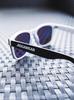 Jigga Wear Wayfarer Sunglasses Black / White / Blue With UV 400 Filter Name Contrast Uni