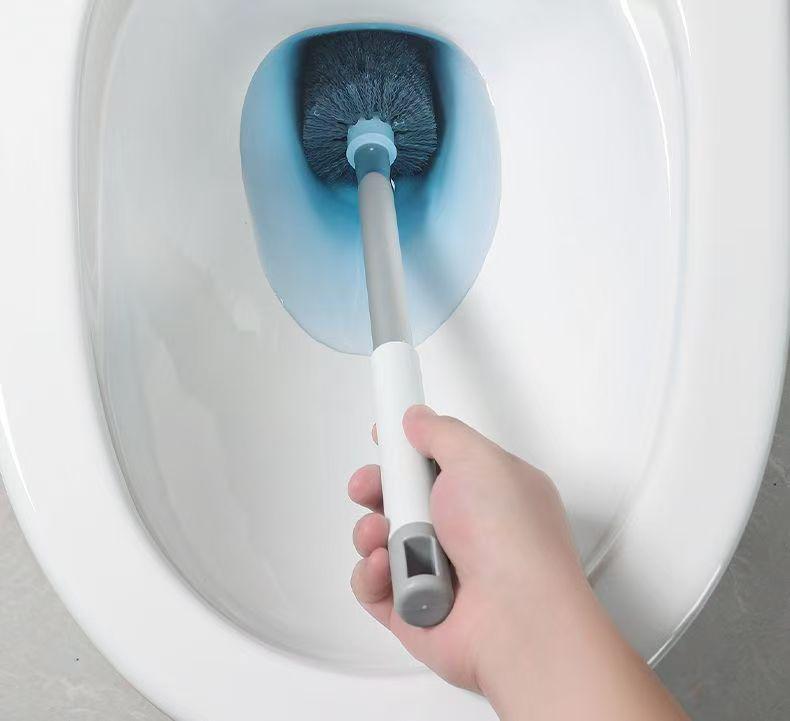 Four-Piece Wall-Mounted Toilet Brush Set for Bathroom Cleaning