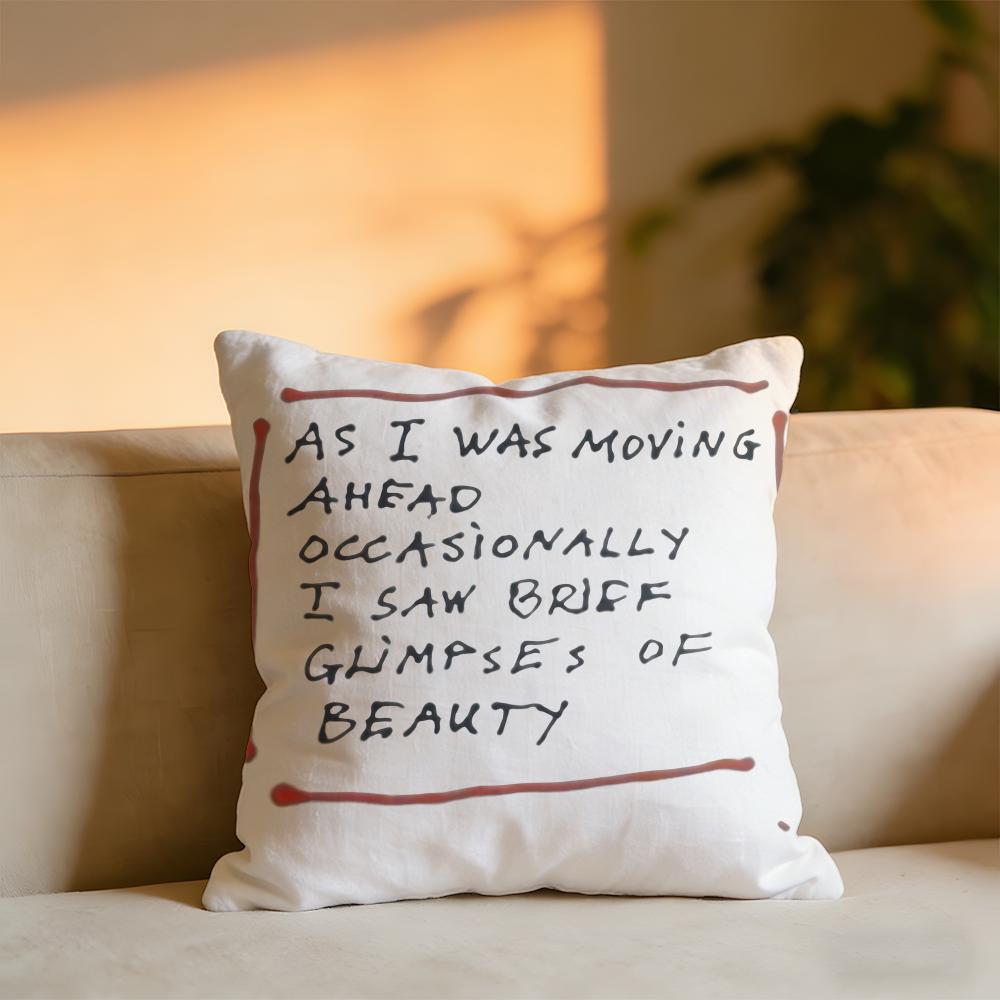 

As I Was Moving Ahead Occasionally I Saw Brief Glimpses Of Beauty Cushion Velvet Throw PillowSoft Warm Cushion For Sofa Bed 30X30cm
