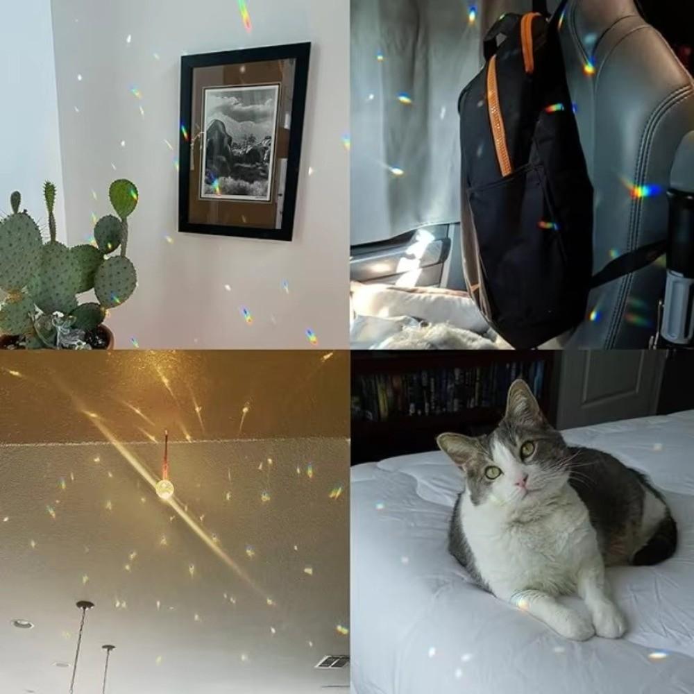 Hanging Design Crystal Prism Pendant Clear Crystal Rainbow Catcher Home Garden Decor