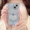 3D Cartoon Little Bear Transparent Anti-Fall Phone Case for iPhone 11/12/13/14/15/16 PROMAX