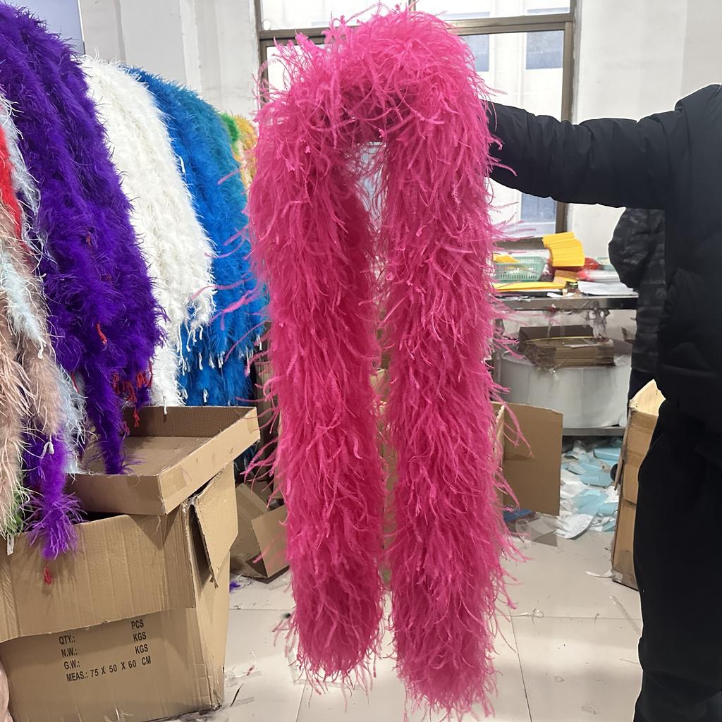 DIY 10-lagige weiße extra volle Straußenfederboa für Accessoires und Modedesign Cosplay Halloween-Kostüm Burlesque Tanz & Bühne