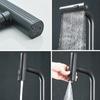 Brushed/Black Kitchen Faucet Pull Out Swivel Waterfall Sprayer Sink Mixer Faucet Brushed Nickel Faucet