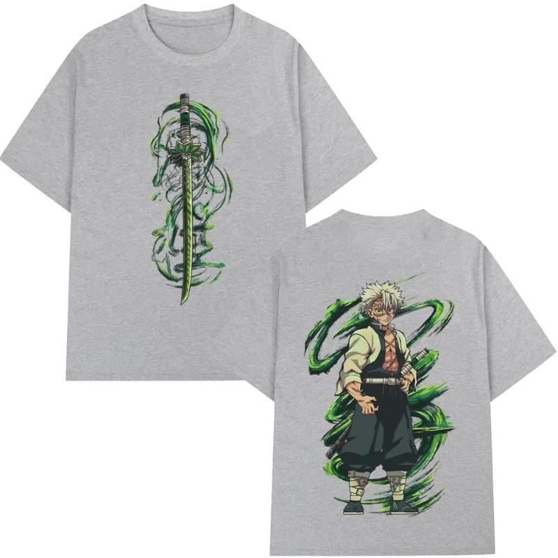 

Anime Demon Slayer Wind Hashira Shinazugawa Sanemi Graphic Tshirt Men Women Cartoon Casual T Shirts 100 Cotton Short Sleeve S