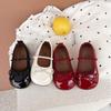 Youth Style Shoes Girls Soft Sole Princess Flat Shoes Kids Slip-On Ballet Style With Bow Detail