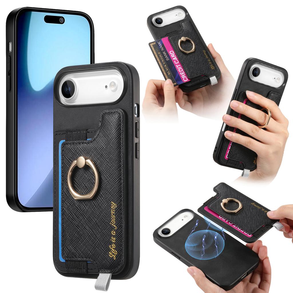 For iPhone Air Case 2 in 1 Magnetic Detachable Card Holder Leather Back Cover