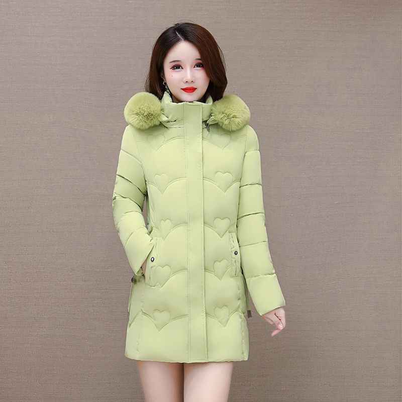 

Женская куртка с хлопковой подкладкой, женская длинная зимняя парка, толстая модная верхняя одежда, высококачественное теплое пальто с капюшоном и хлопковой подкладкой для женщин S зелёный