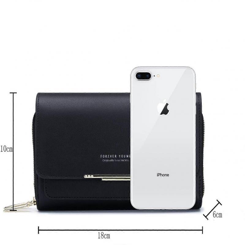 Borsa a tracolla da donna, custodia per cellulare, porta carte, portafoglio, borsa a mano