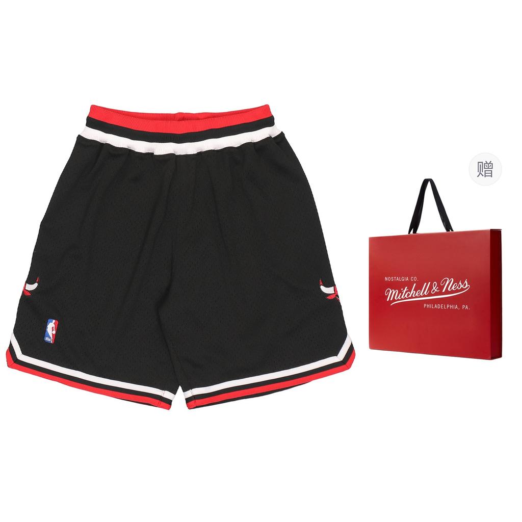 Mitchell & Ness NBA Authentic Shorts Chicago Bulls Alternate 1997-98 'Black White' Men's ASHRGS18113-CBUBLCK97