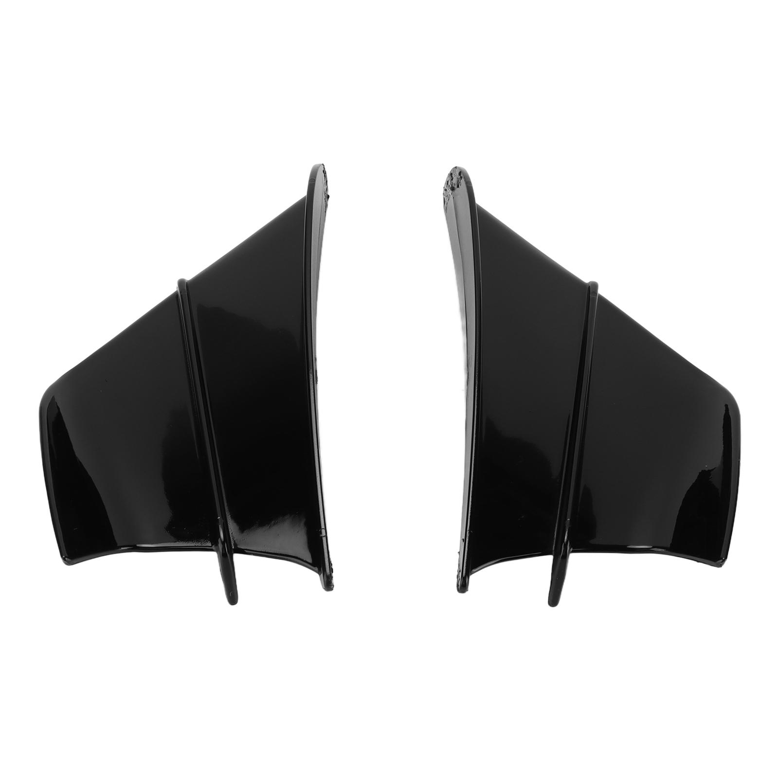 Pair Motorcycle Aerodynamic Winglets Spoiler Wing Universal Replacement for KawasakiGlossy Black