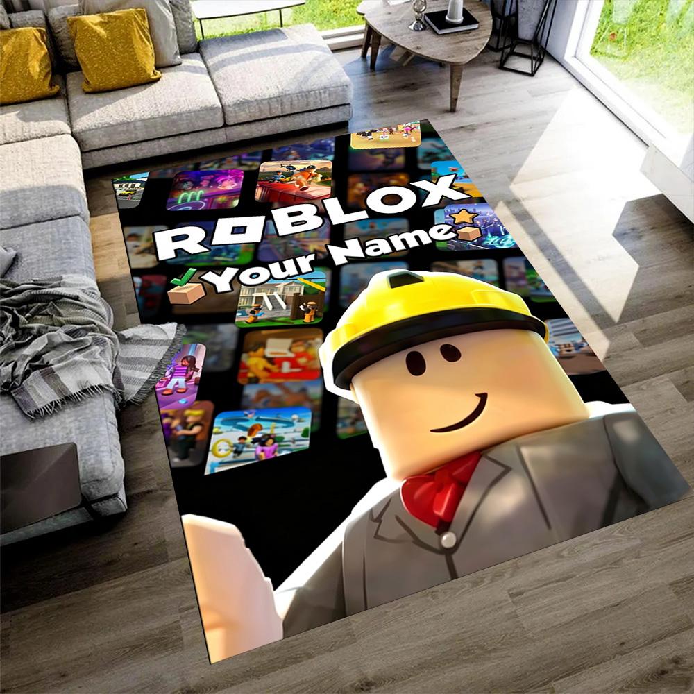 Roblox Customized Name Floor Mat Perfect for Hallway Balcony Dining Room Kitchen Anti-slip Rug Office Home Decor Best for Christmas