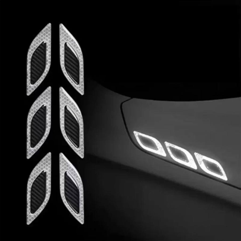 Adesivi 3D in Resina Epossidica Fatti a Mano con Forte Adesivo Nastro Riflettente Molto Luminoso 6pz per Prevenzione Graffi Carrozzeria Auto