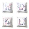 Polyester Pillow Case Decoration Home 26 English Letter Printing Pillow Case British Style Bedside Cushion Cover