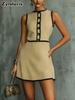 Fashion New Printed Dress Round Neck Sleeveless Bodycon Chic Dress