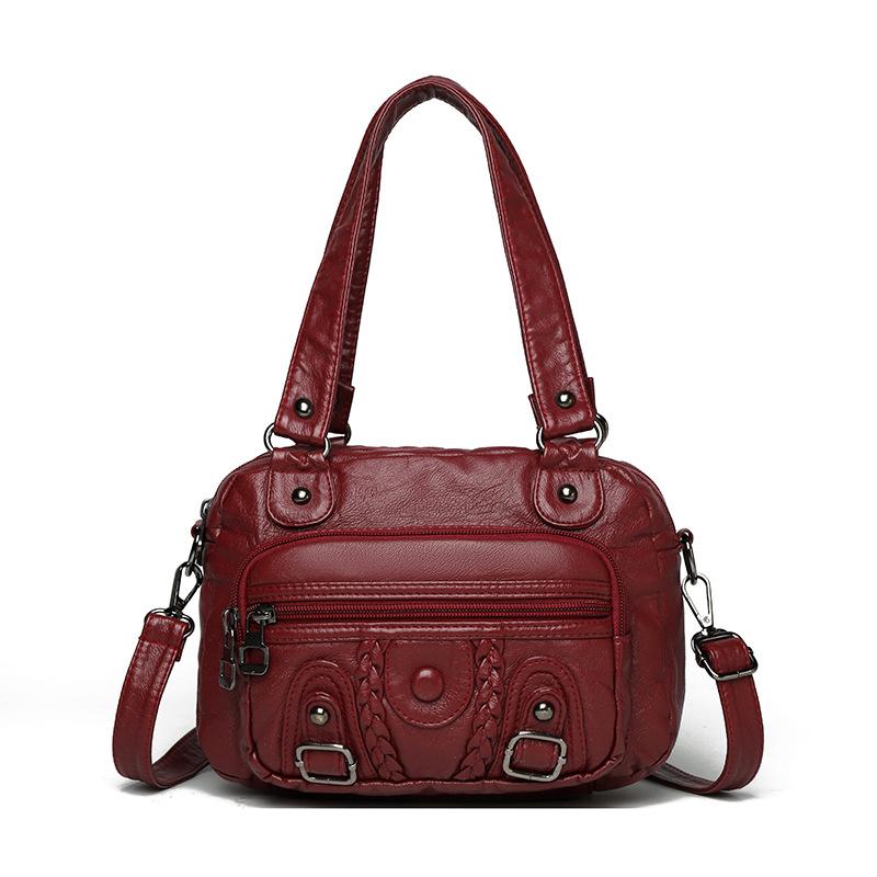 Soft Leather Bag Crossbody Portable Underarm Women's Bag Trendy Handbag New High-end Medium Mother Mobile Phone Bag
