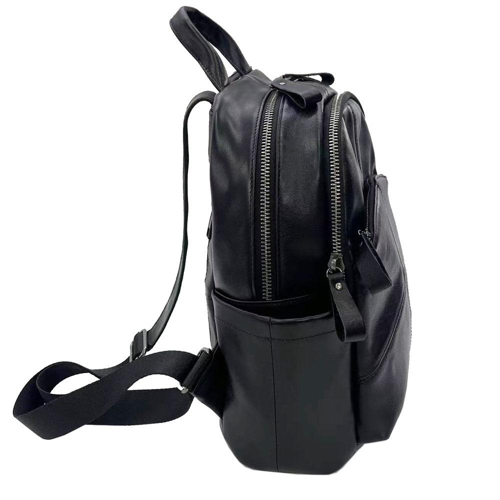 Leather Women'S Bag Leather Backpack Large Capacity School Bag College Style Backpack Retro Bag