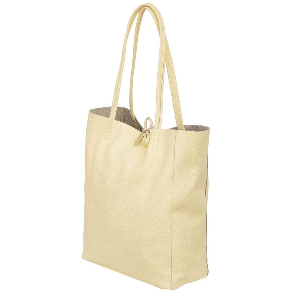 Vera Pelle Corda Light Yellow Leather Bag