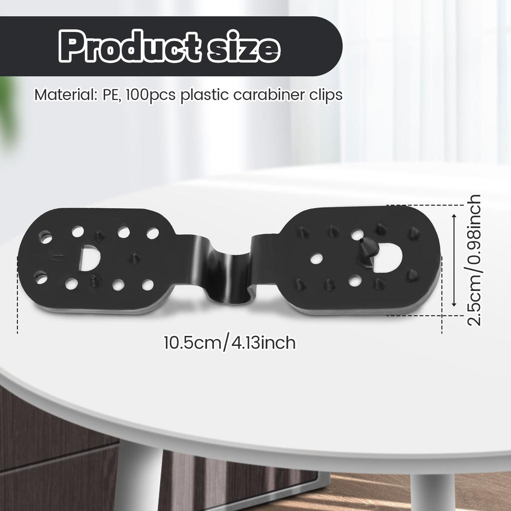 100Pcs Shade Cloth Plastic Clips Sunshade Net Clip Greenhouse Fabric Fix Clamps Grommet Fence Netting Hook
