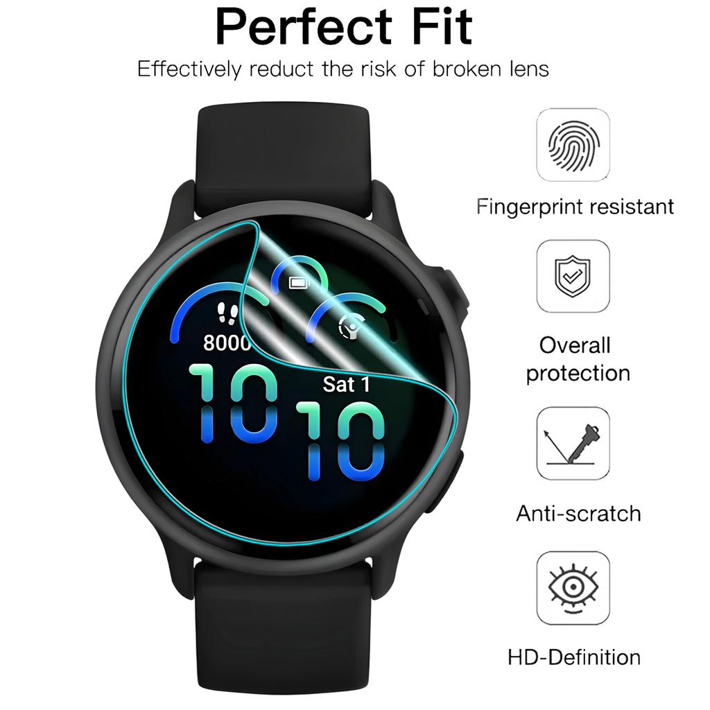 Premium TPU Watch Hydrogel Film for Garmin Vivoactive 6 Waterproof HD Clear Anti-scratch Screen Protectors for Vivoactive 6