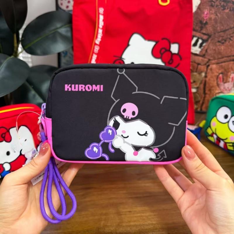 Cartoon HelloKitty Square Cosmetic Bag Women Portable Earphones Lipstick Sanitary Napkins Storage Pouch Purse Makeup Zipper Bags