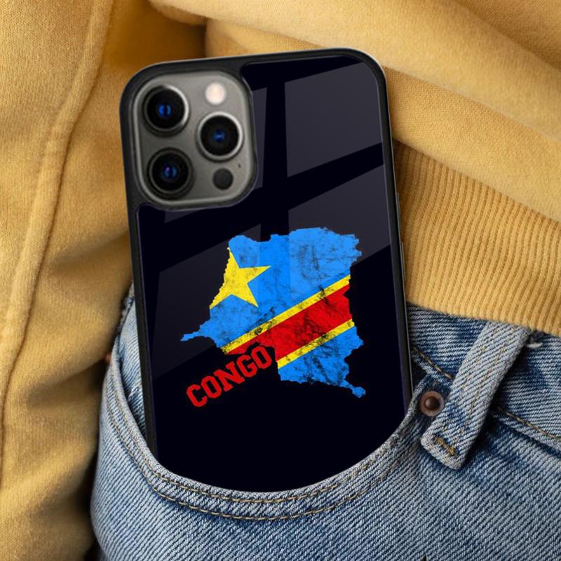 Demokratische Republik Kongo Flagge Weiche Handyhülle für iPhone 17 Air 16e Pro max 15 Pro 13 14 Plus 11 12 MagSafe Magnetische Hülle