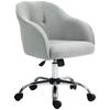 Home Office Chair, Ergonomic Desk Chair with Rocking Function, Teddy Velvet Look, 56 X 61 X 86 Cm, Grey