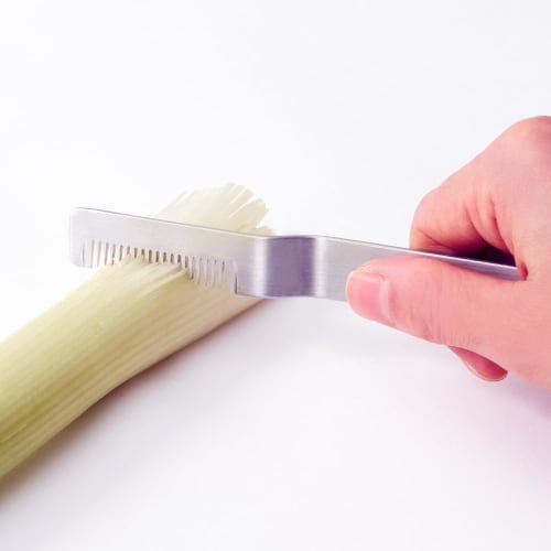 Yoshikawa EA zu CO Iitoko Saku Weißzwiebelschneider/Lauchschneider, Hergestellt in Japan, Edelstahl, AS0064