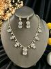 Elegant Crystal Necklace & Earrings Set for Weddings and Banquets