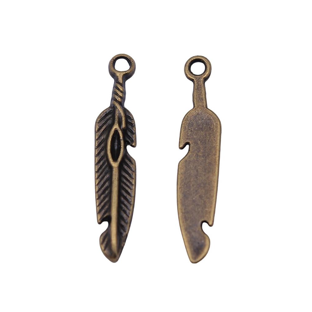 Feather Charms Multi Color Alloy Leaf Pendants For Boho Style DIY Jewelry Accessories