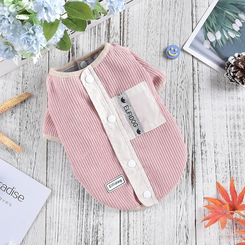 

Куртка Pet Осень Зима Вельвет, Подкладка Dog Lambswoon, Плюшевый Медведь с Зимними Вельветовыми Ножками Куртка Собачья Одежда для Маленьких Собак L