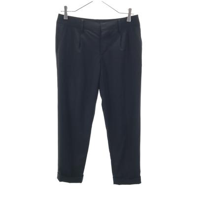 Made In Japan Wool Blend Tapered Pants 36 Black Sanyo Shokai Women Used