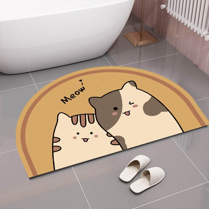 Bathroom diatom mud floor mat absorbent cushion toilet toilet floor mat non-slip toilet quick drying small carpet household
