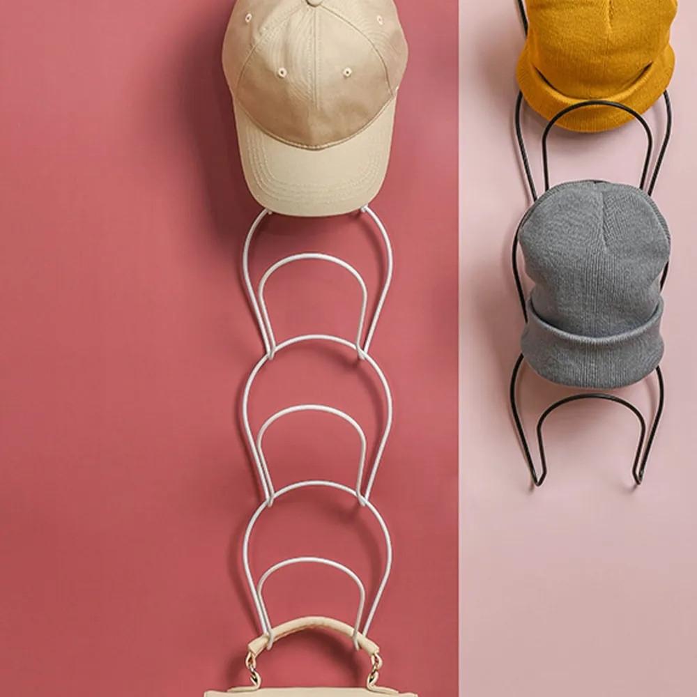 Non Perforated Hat Storage Rack, Storage Hanging Rack Behind The Door, Household Wall Hanging Rack, Hat Rack, Door Back Storage Rack