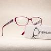 2PCS Anti-Blue Light Reading Glasses - Oval Full-Frame PC Material Anti-Scratch & Fashionable Printed Design Power +1.0 To +4.0